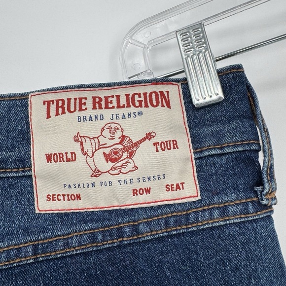 True Religion Jeans Mens 40x34 Blue Ricky Relaxed Straight Leg Relaxed Fit Pants - Picture 7 of 9